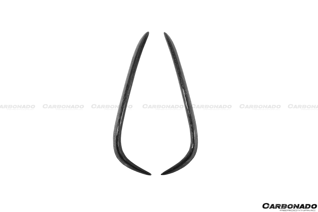 2016 - 2021 Tesla Model X SUV RZS Style Carbon Fiber Rear Bumper Canards